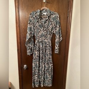 TOPSHOP Snakeprint MIDI Dress